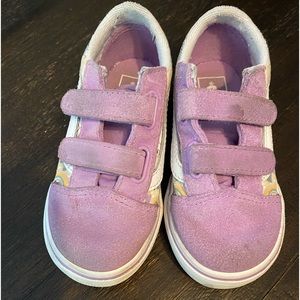 Toddler girls size 9 unicorn Vans off the Wall